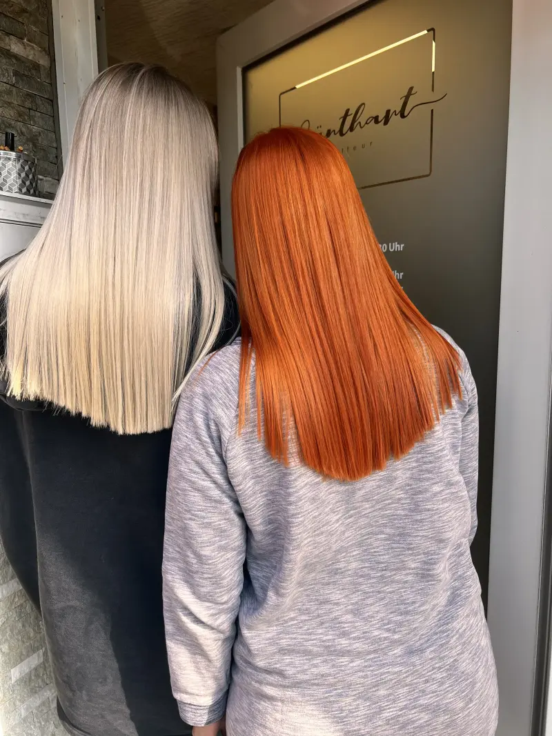 Platinblond und Kupferorange