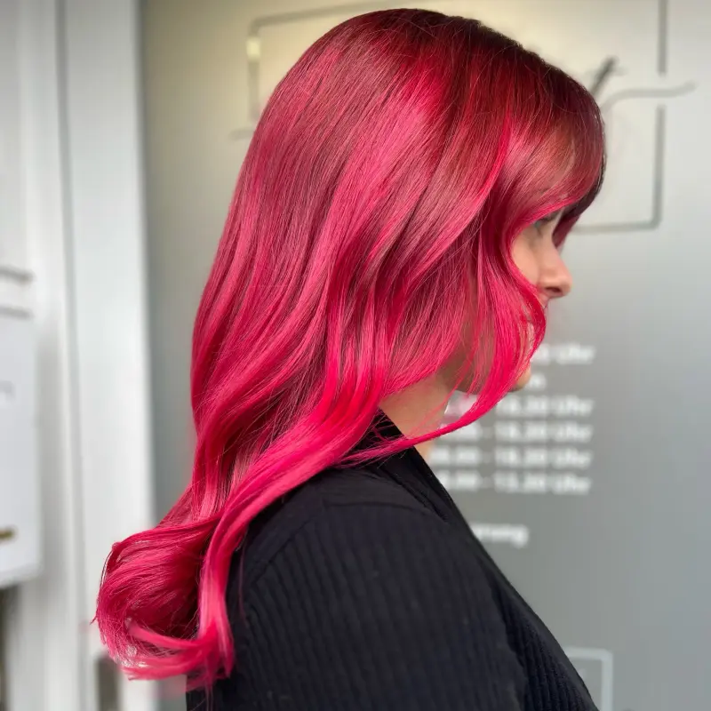Leuchtendes Magenta lang